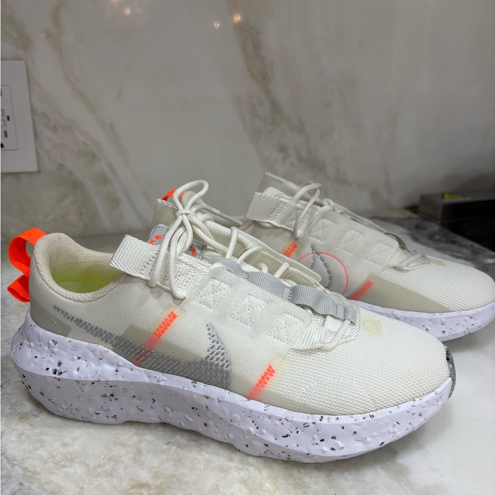 Nike White and Neon Yellow Sneakers